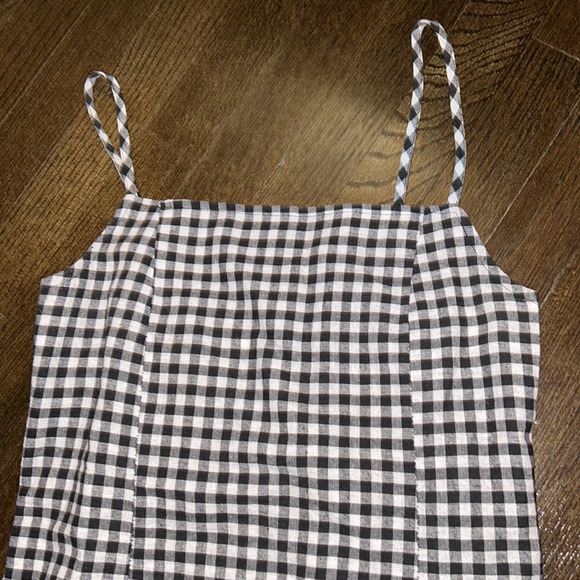 Black and white plaid mini dress - Picture 2 of 4